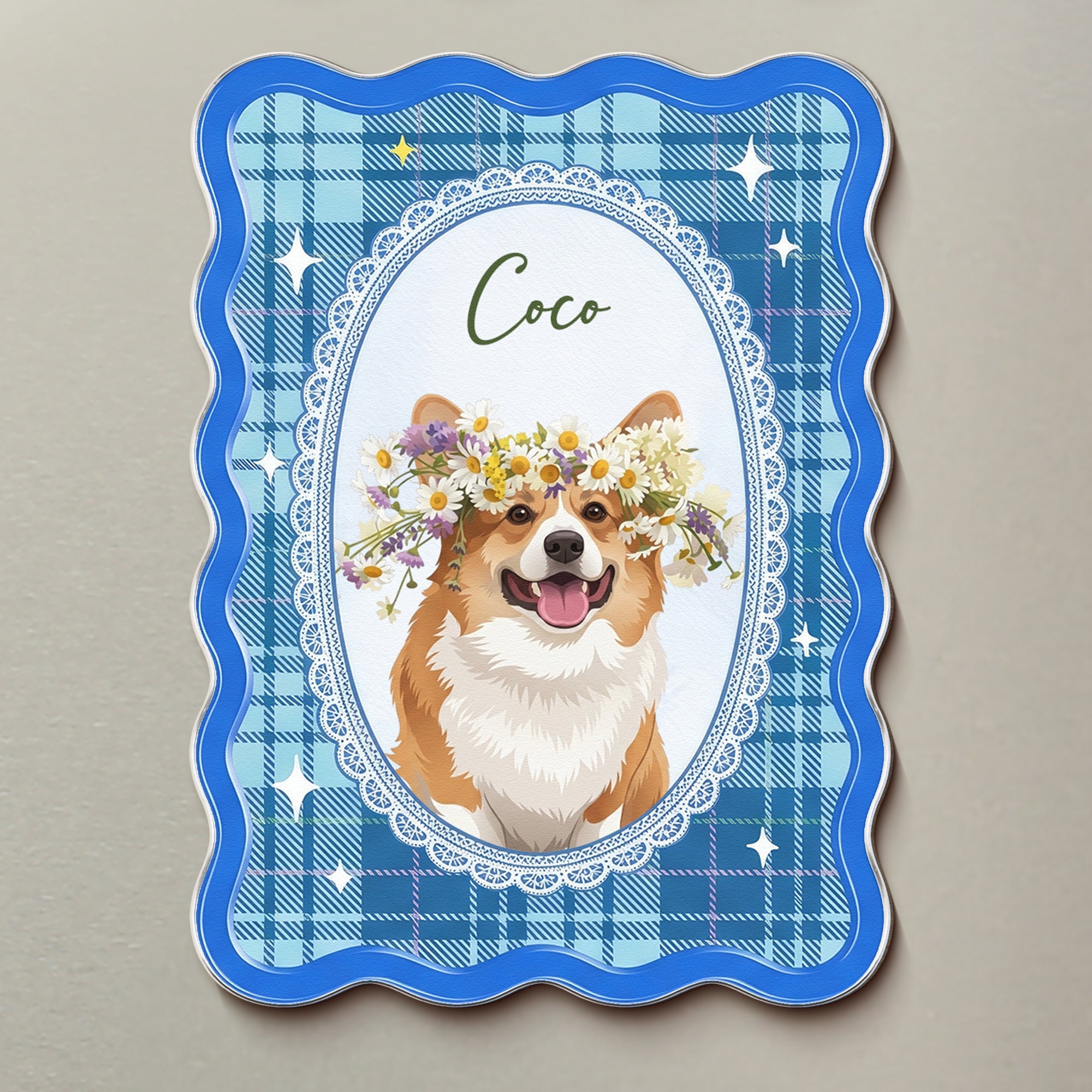 Custom Pretty Pet Portrait - Gifts For Dog Lovers, Cat Lovers - Personalized Magnet