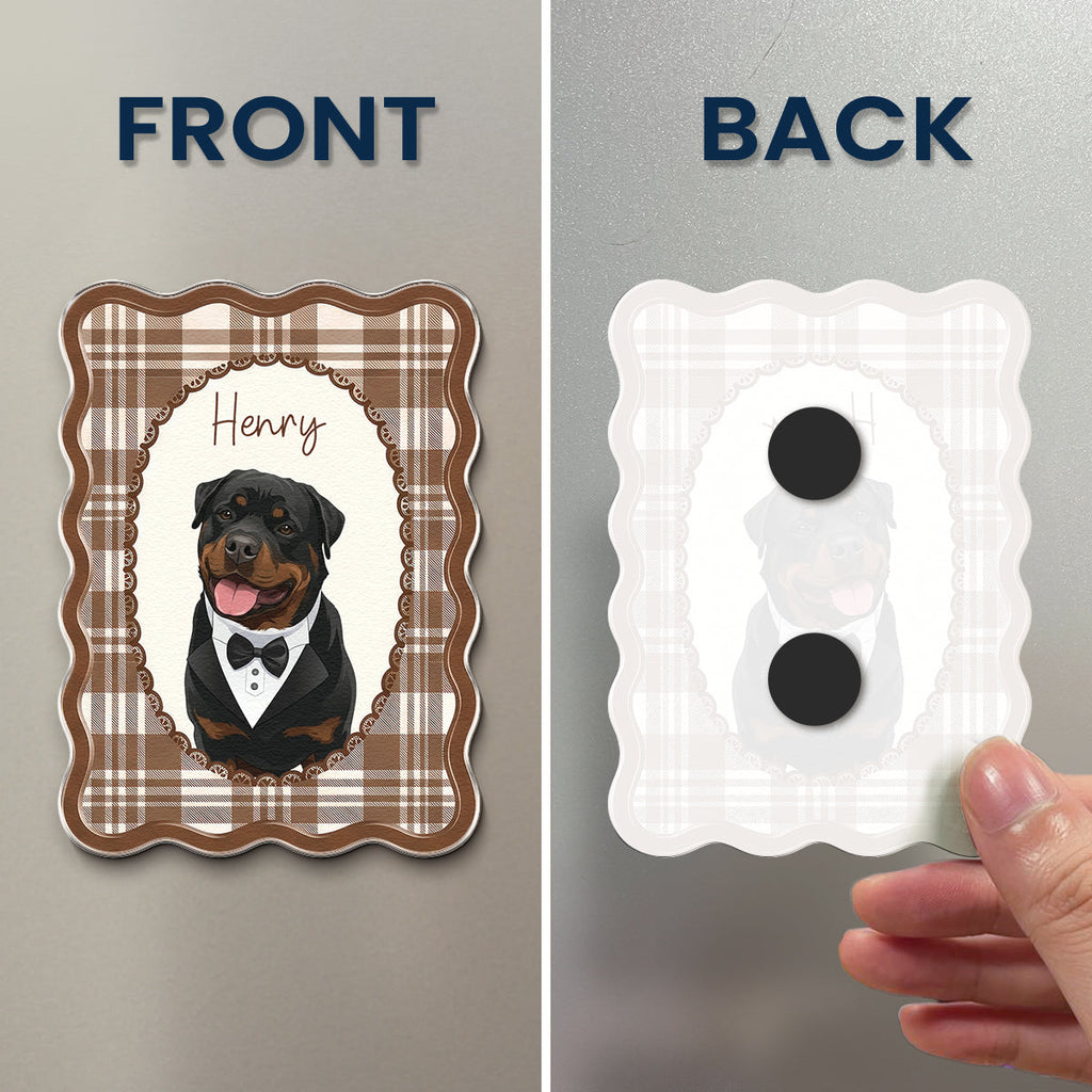 Custom Pretty Pet Portrait - Gifts For Dog Lovers, Cat Lovers - Personalized Magnet