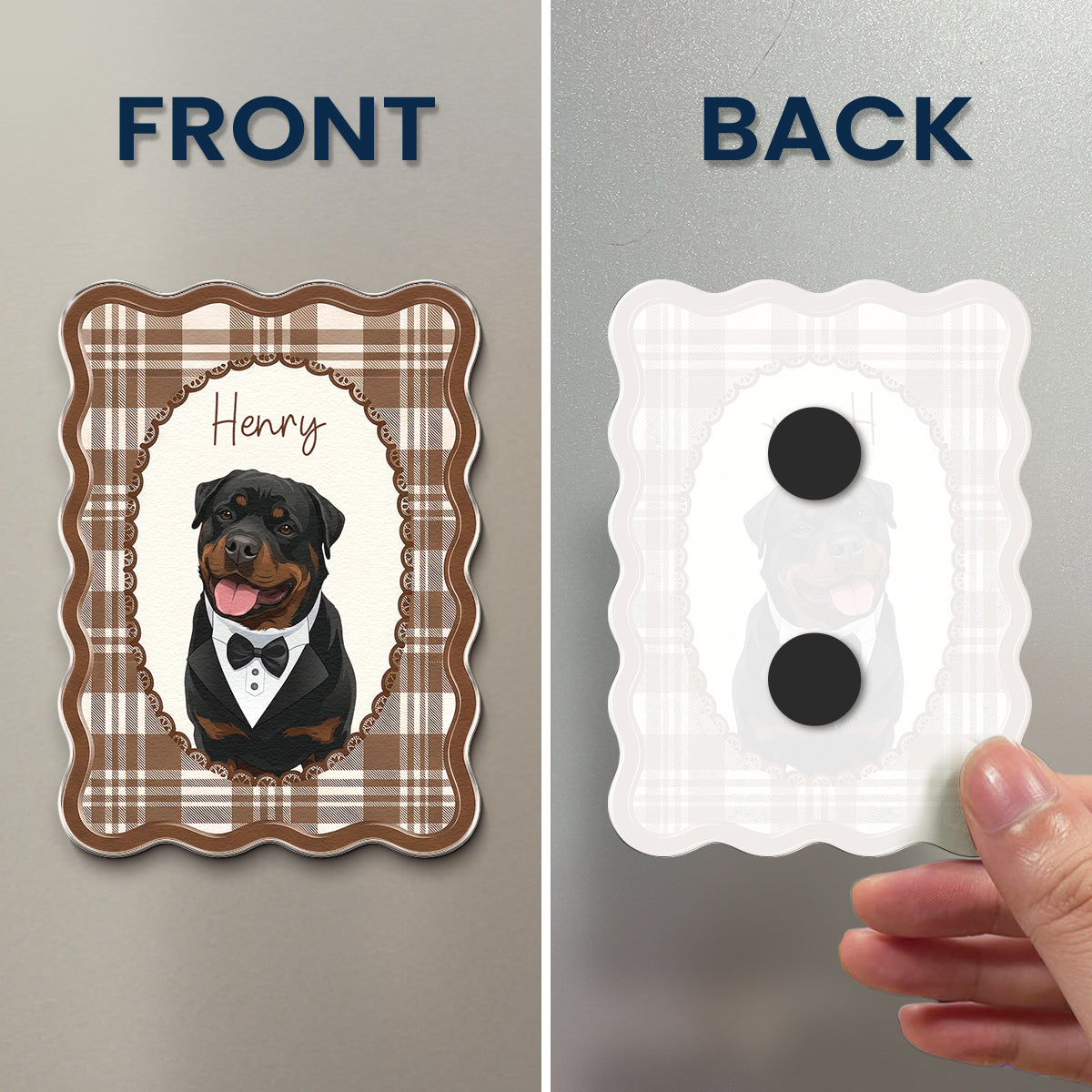 Custom Pretty Pet Portrait - Gifts For Dog Lovers, Cat Lovers - Personalized Magnet