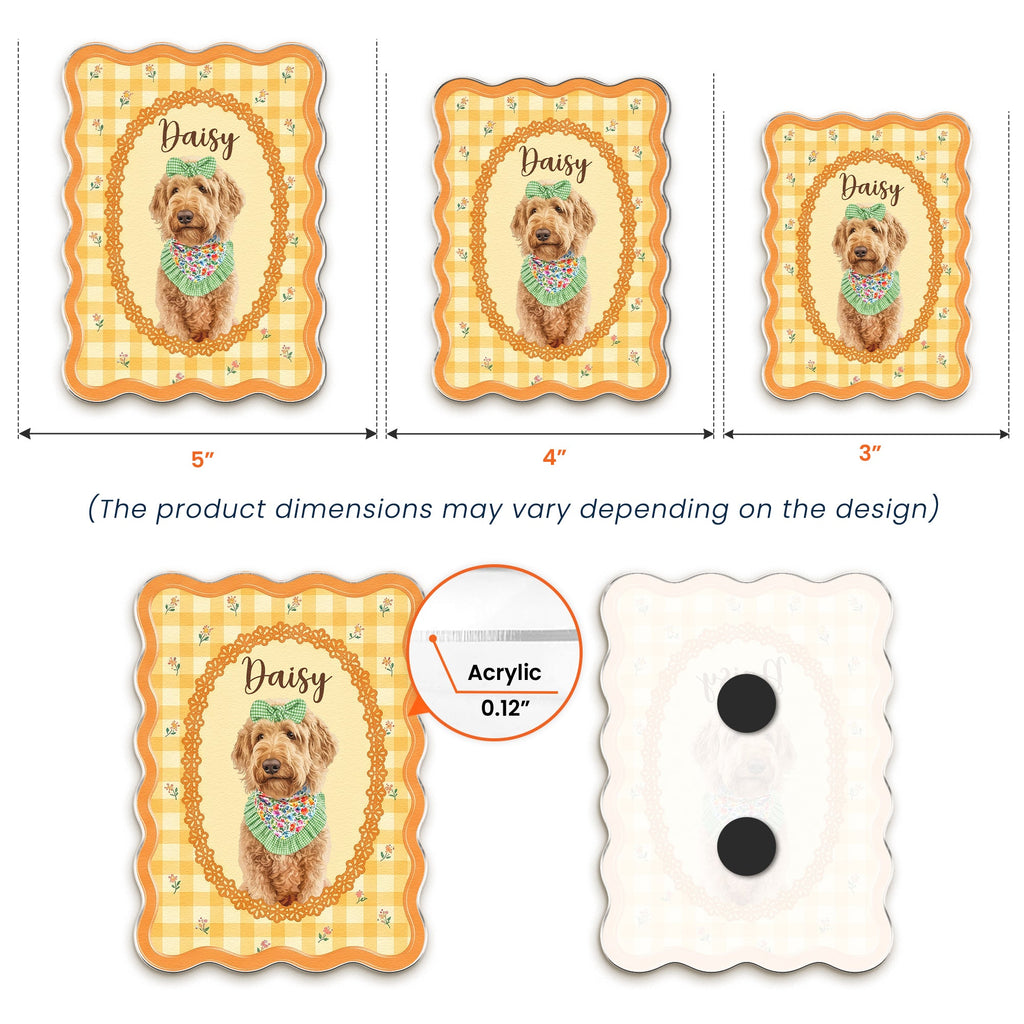 Custom Pretty Pet Portrait - Gifts For Dog Lovers, Cat Lovers - Personalized Magnet