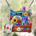 Custom Sewing Machine, Custom Name - Personalized Window Hanging Suncatcher