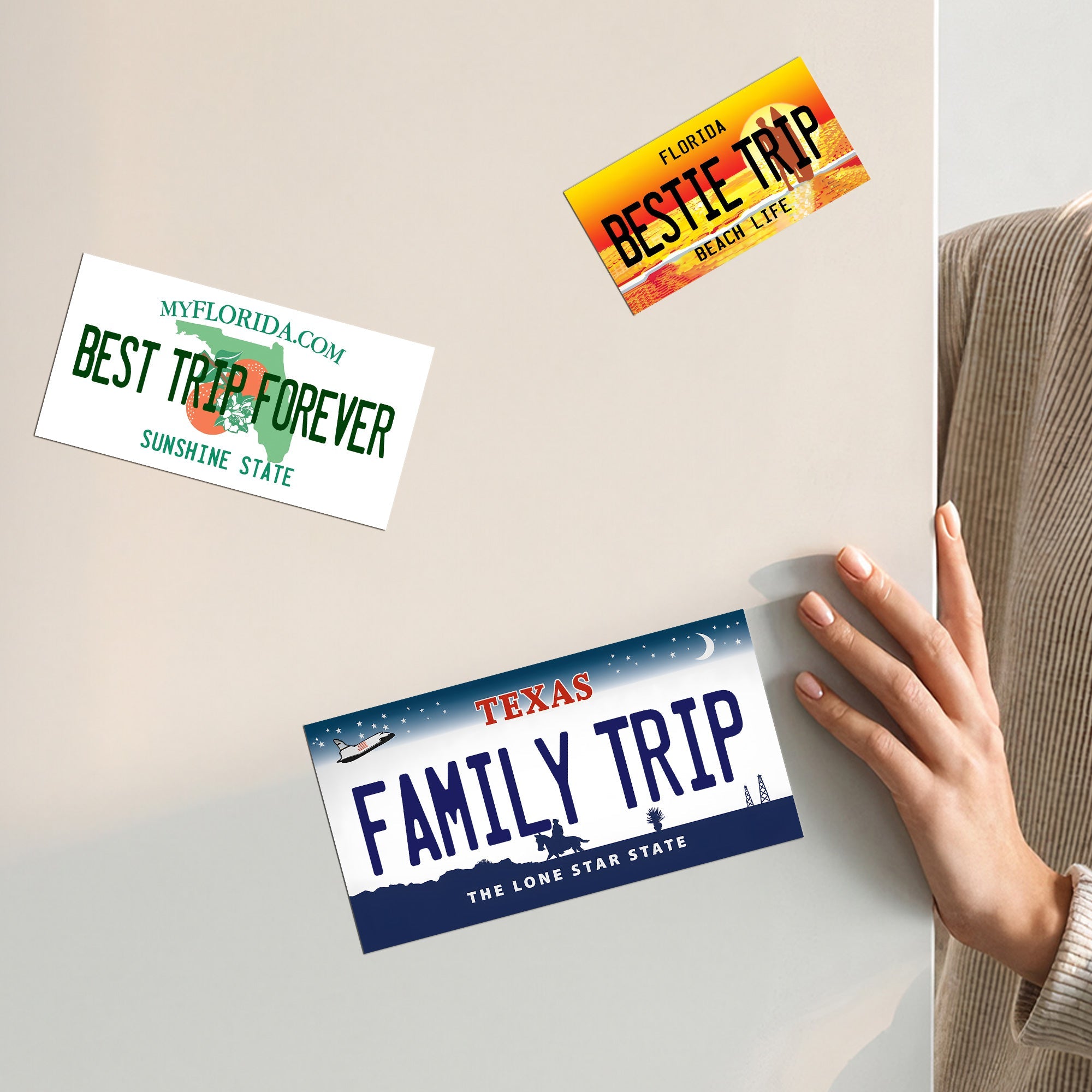 Custom State Cruise Door Signs Stateroom Decor Cruising Family Vacation, Girls Trip, Bachelor - Personalized Magnet