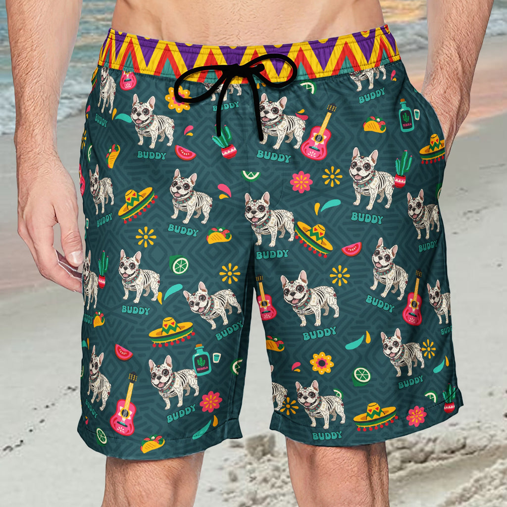 Dia De Los Muertos Custom Pet Photo Latinos Mexican Day Of The Dead - Personalized Shorts