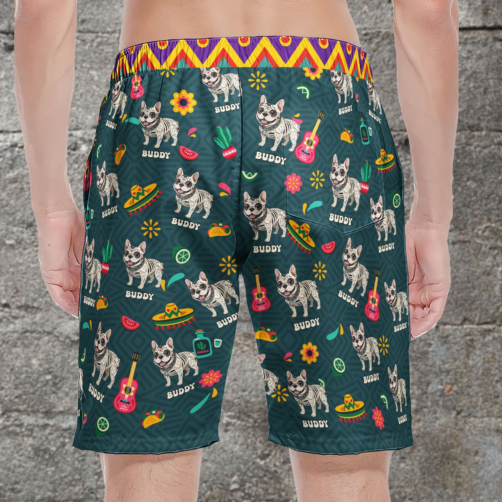 Dia De Los Muertos Custom Pet Photo Latinos Mexican Day Of The Dead - Personalized Shorts