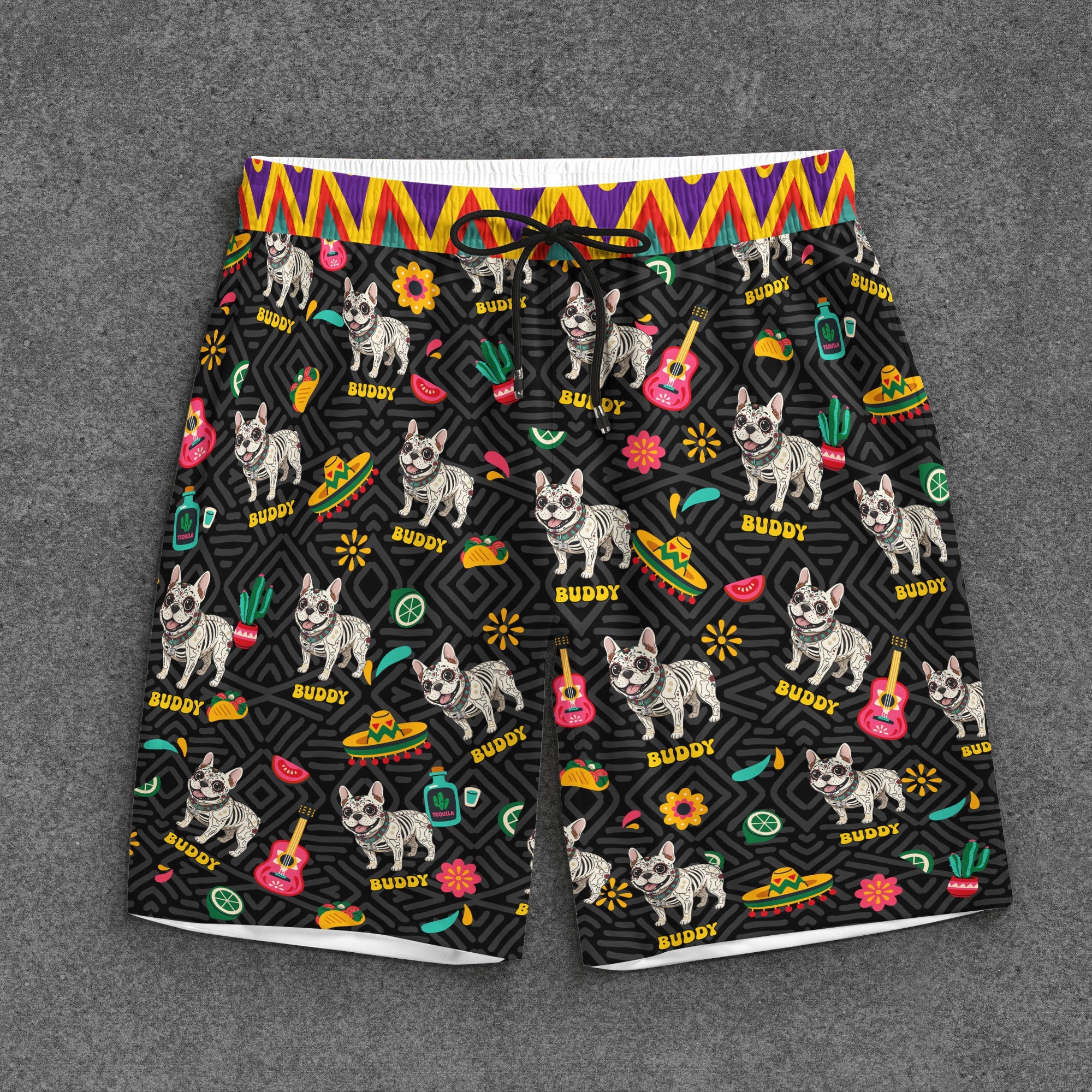 Dia De Los Muertos Custom Pet Photo Latinos Mexican Day Of The Dead - Personalized Shorts