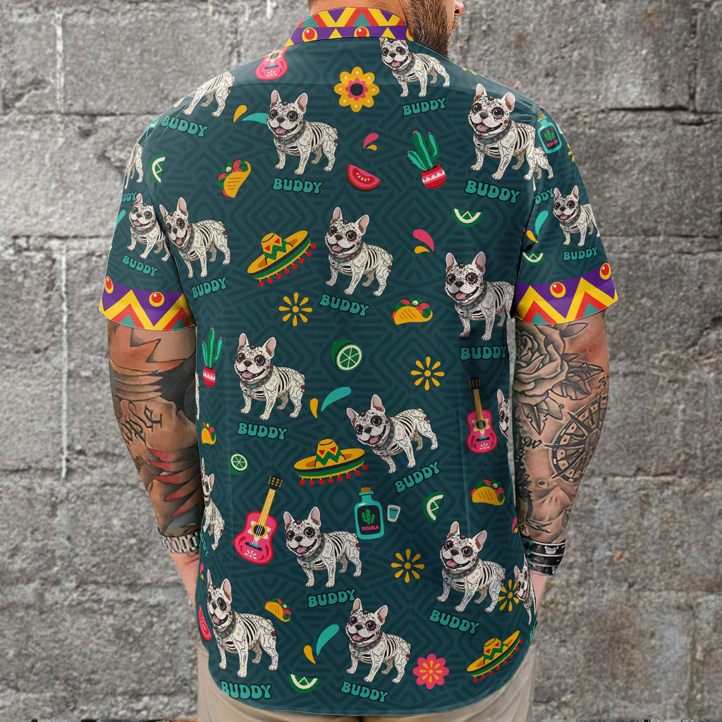 Dia De Los Muertos Custom Pet Photo Latinos Mexican - Personalized Hawaiian Shirt