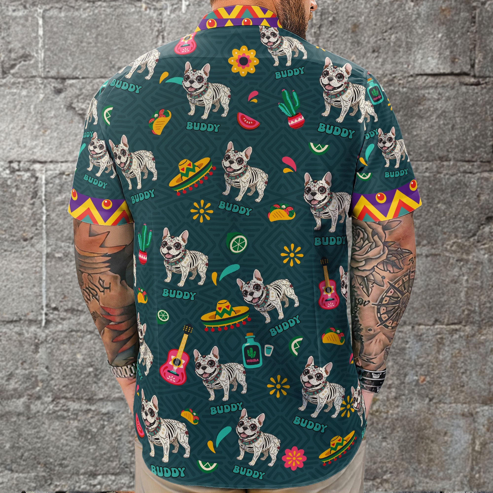 Dia De Los Muertos Custom Pet Photo Latinos Mexican - Personalized Hawaiian Shirt