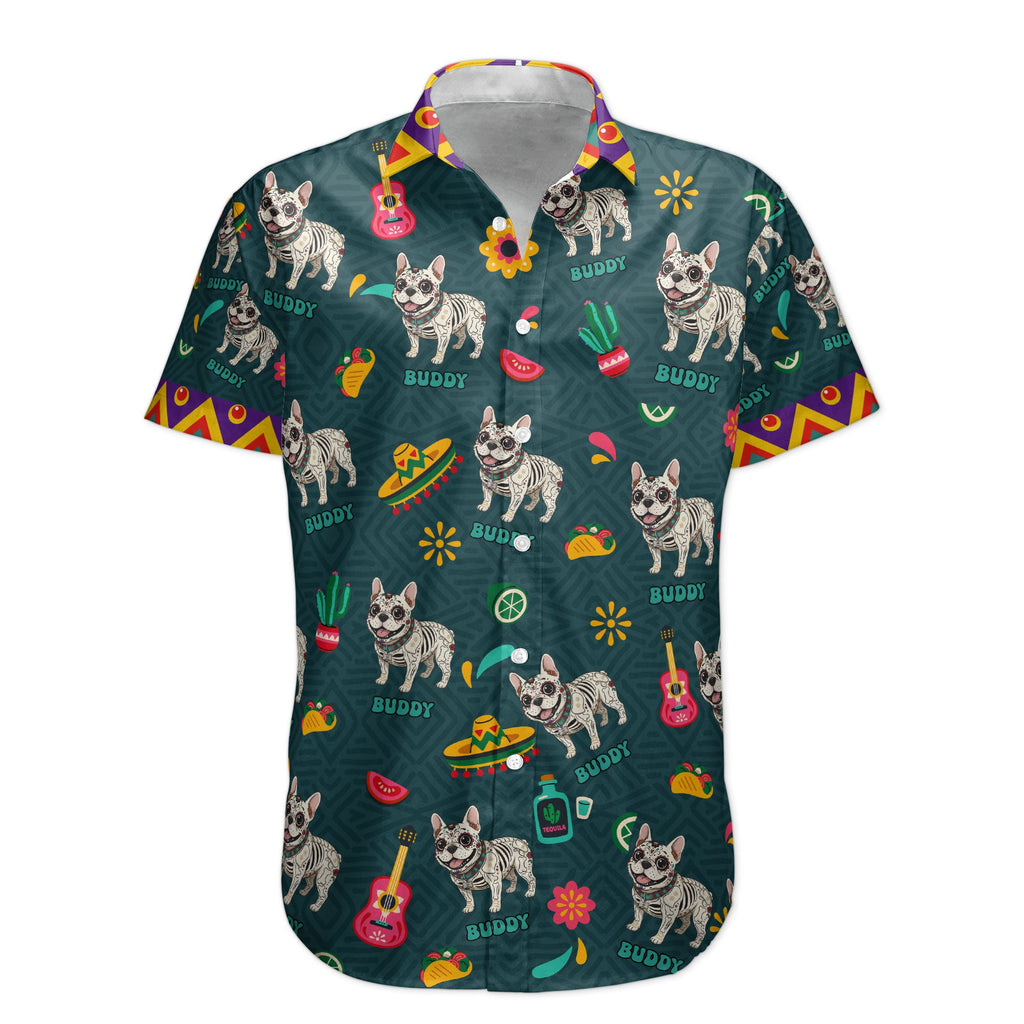 Dia De Los Muertos Custom Pet Photo Latinos Mexican - Personalized Hawaiian Shirt