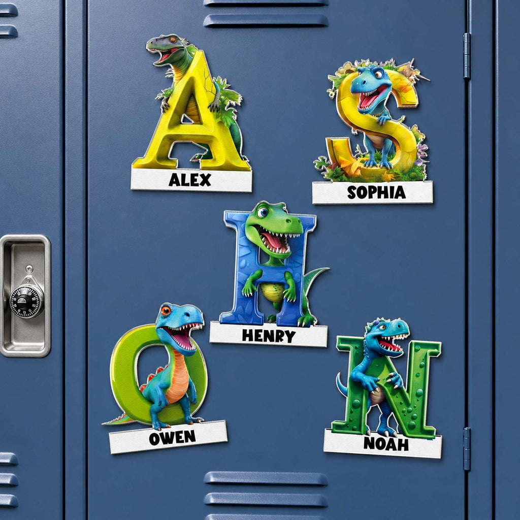 Dinosaur Alphabet - Personalized Magnet