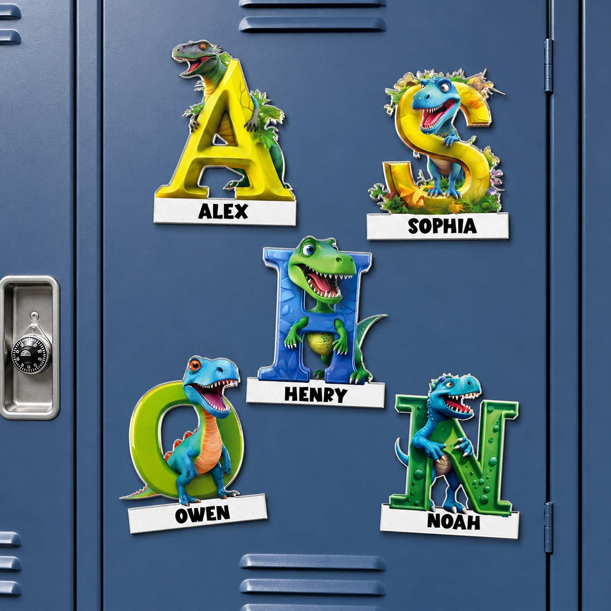 Dinosaur Alphabet - Personalized Magnet