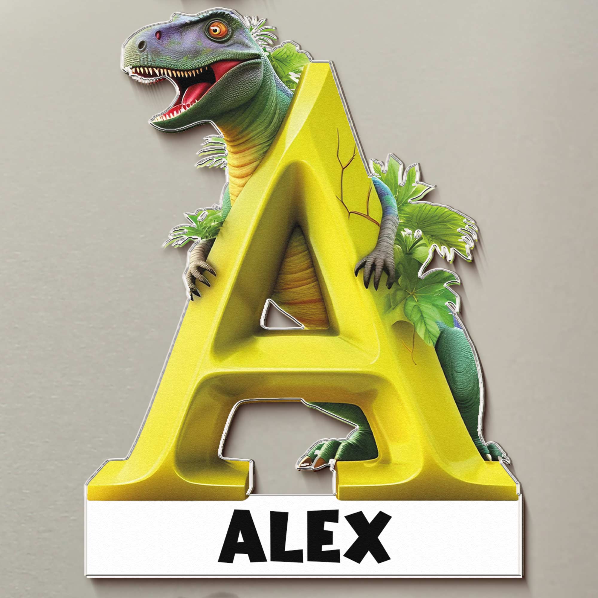 Dinosaur Alphabet - Personalized Magnet