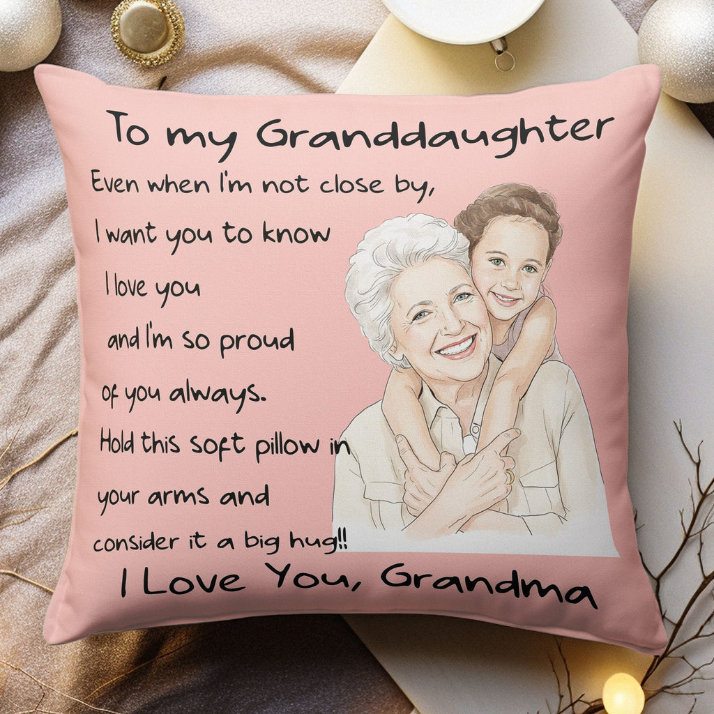 Even When I'm Not Close Gift For Grandkids Watercolor Photo - Personalized Pillow
