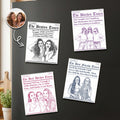 Friendship Gifts Custom Photo Sketch Line Art - Personalized Magnet