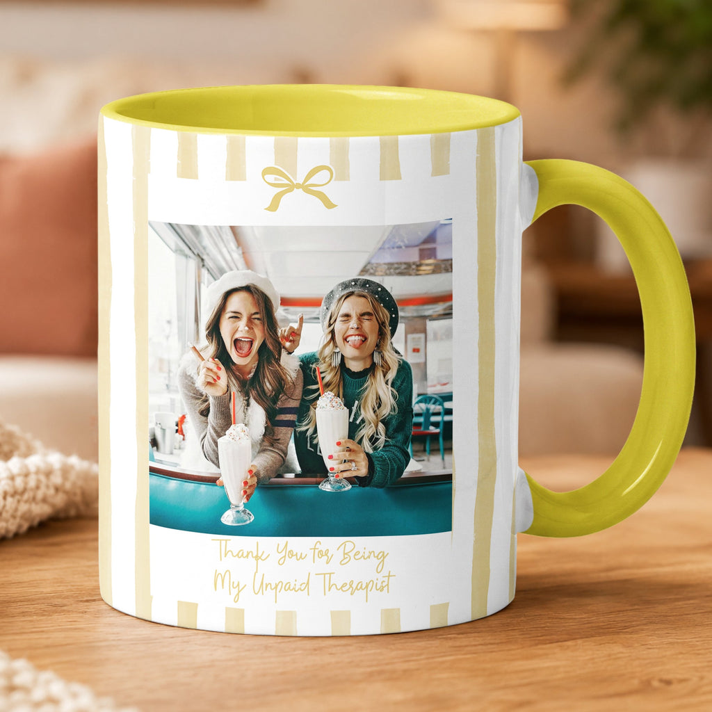 Friendship Photo Cup, Gifts For Her Stripes Style - Personalized Mug