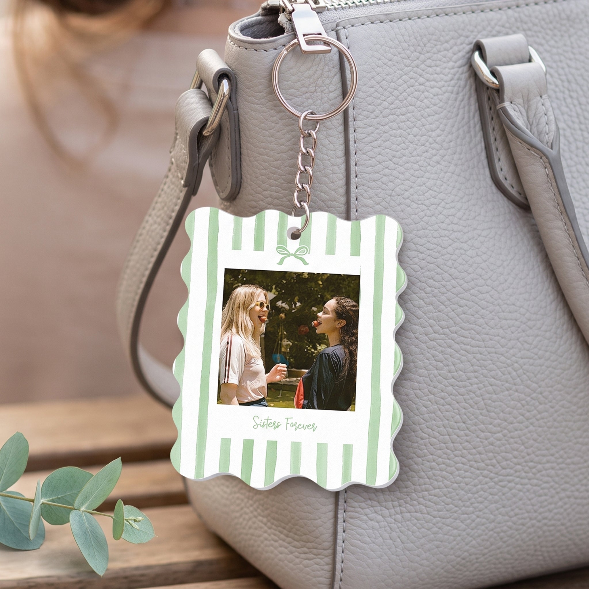 Friendship Thank You Gifts - Retro Frame - Upload Photos - Personalized Keychain