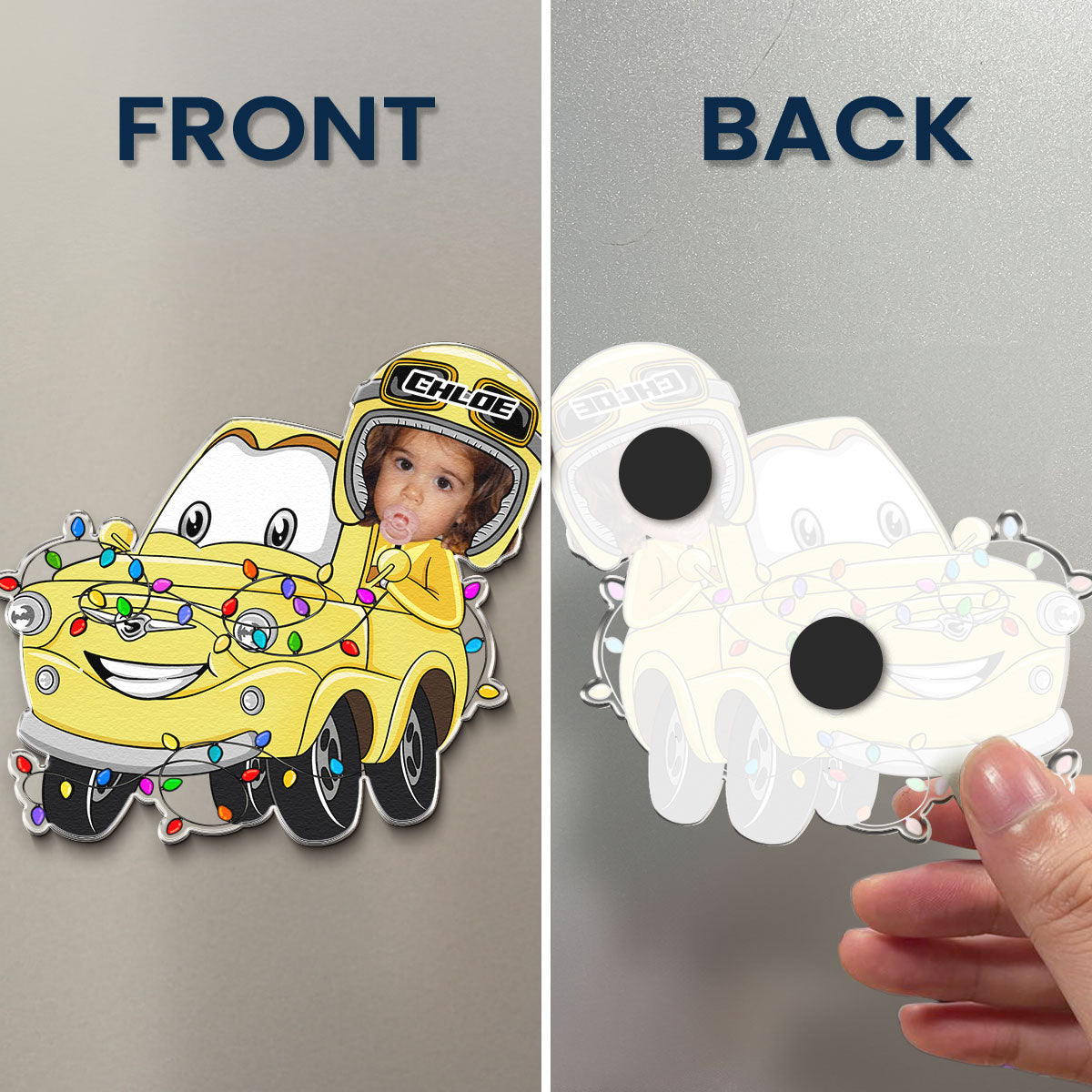 Funny Custom Kid Face Car Toys - Personalized Magnet