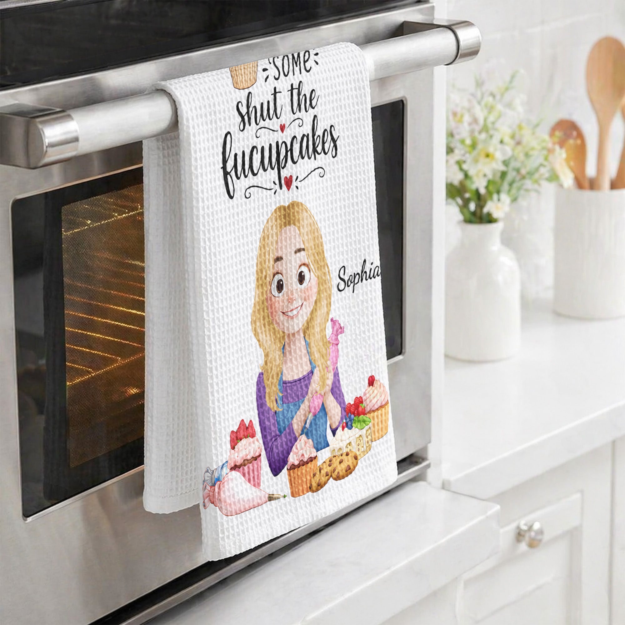 Funny Gifts For Bakers - For Her, Mom, Grandma, Wife Who Loves Cooking Baking - Personalized Kitchen Towel