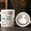 Funny Mug - Bad B*Tch Affirmations - For Coworkers, Friends, Self Gift - 3D Middle Finger - Personalized Mug
