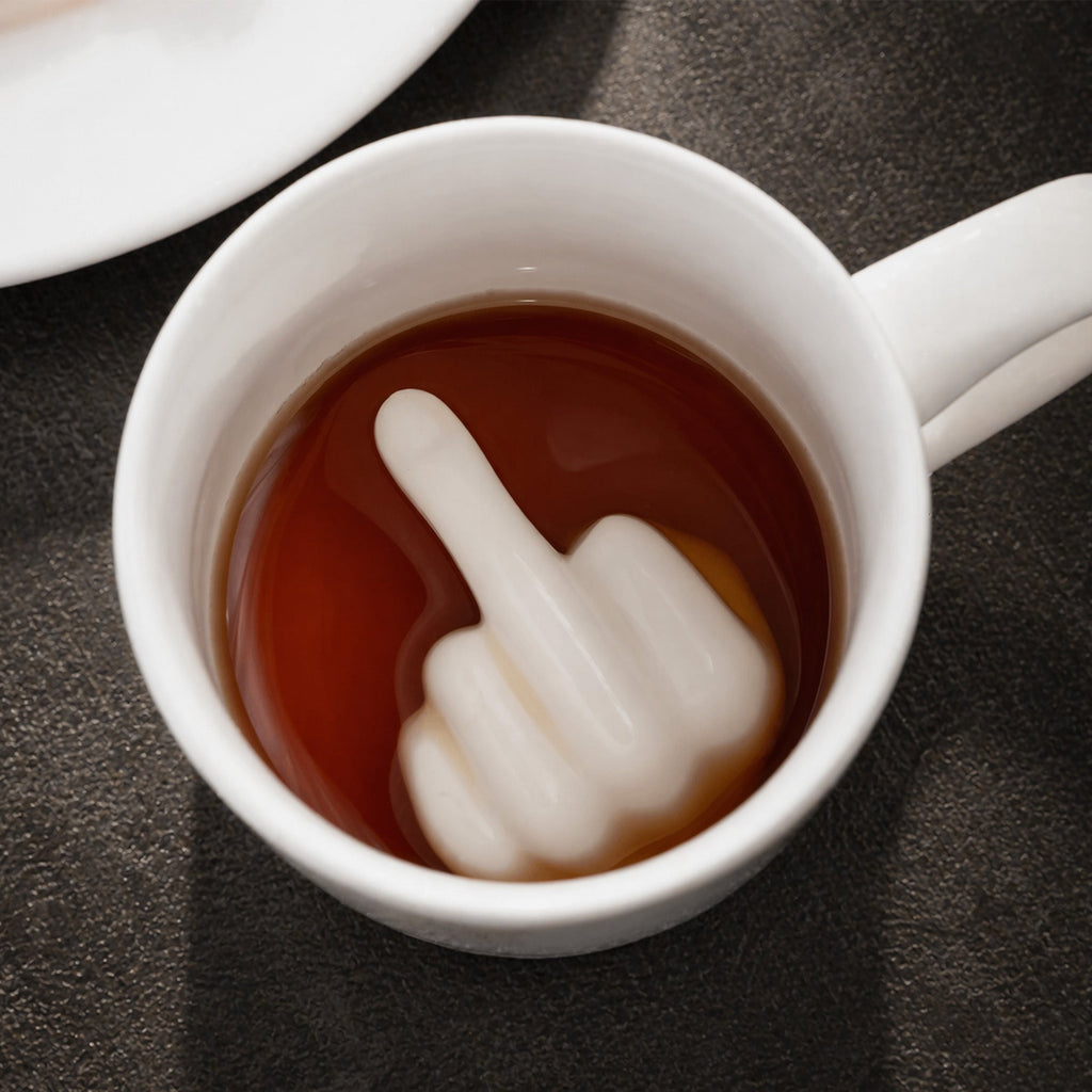 Funny Mug - Bad B*Tch Affirmations - For Coworkers, Friends, Self Gift - 3D Middle Finger - Personalized Mug