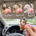 Funny Squishy Big Butt Gift For Dog Lover - Personalized Car Visor Clip