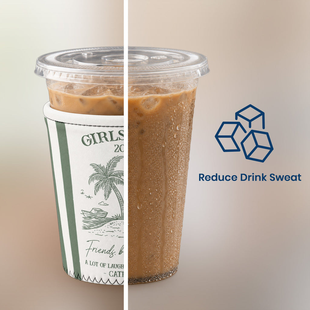 Girls Trip Summer Time - Personalized Iced Coffee Sleeve