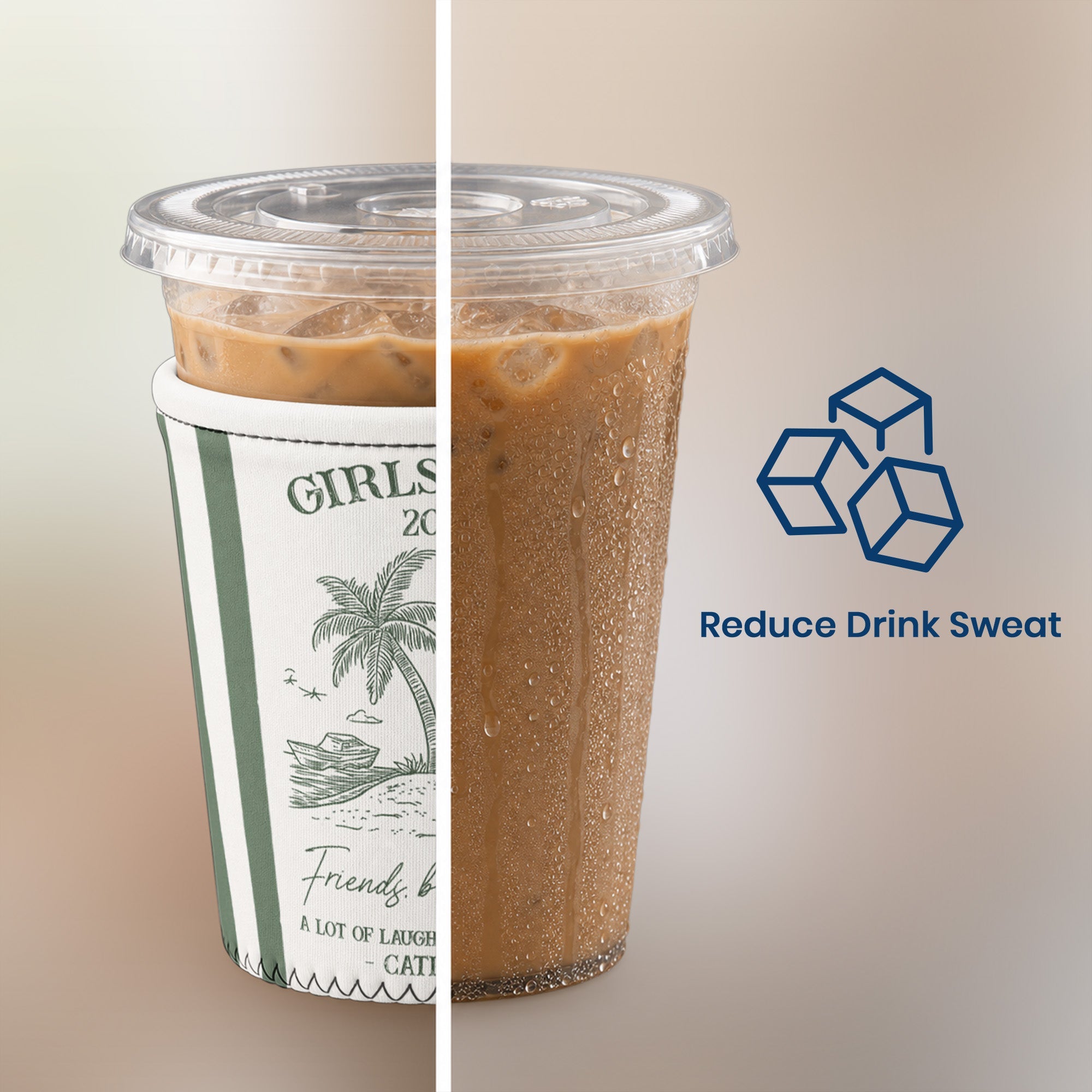 Girls Trip Summer Time - Personalized Iced Coffee Sleeve