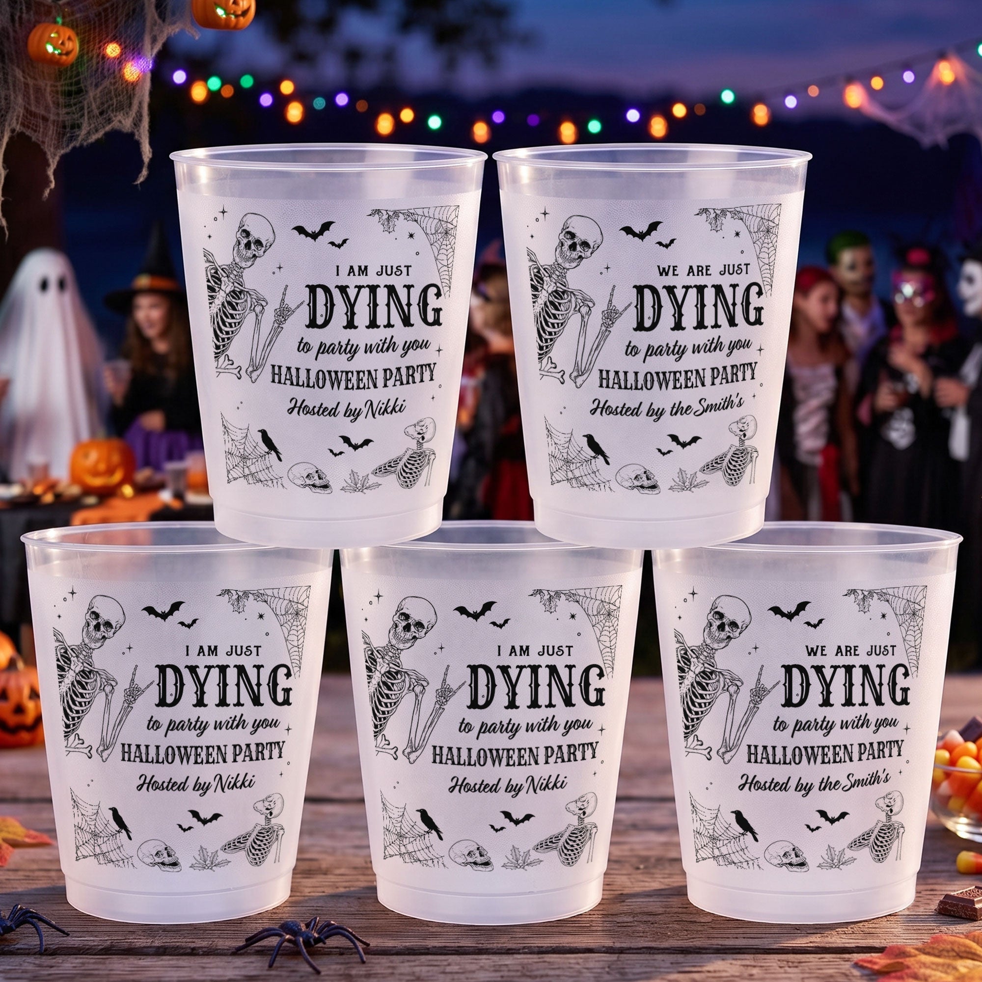 Halloween Party Funny Skeleton Meme - Personalized Cups