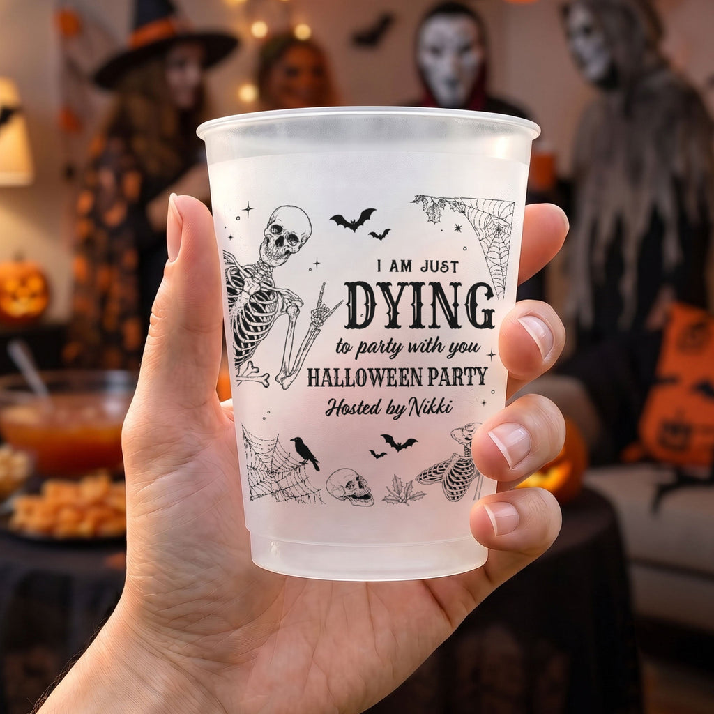 Halloween Party Funny Skeleton Meme - Personalized Cups
