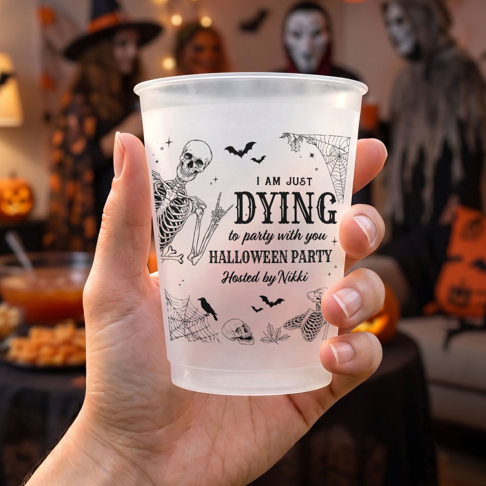 Halloween Party Funny Skeleton Meme - Personalized Cups