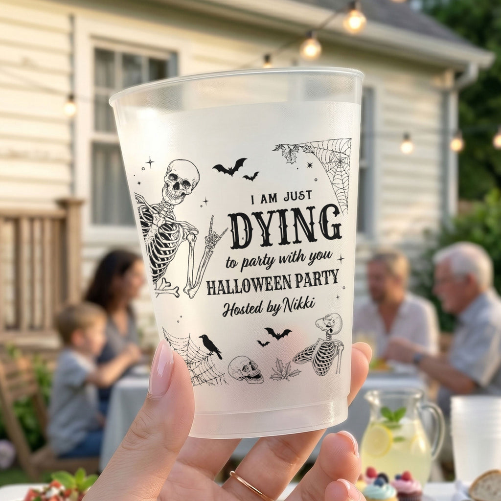 Halloween Party Funny Skeleton Meme - Personalized Cups