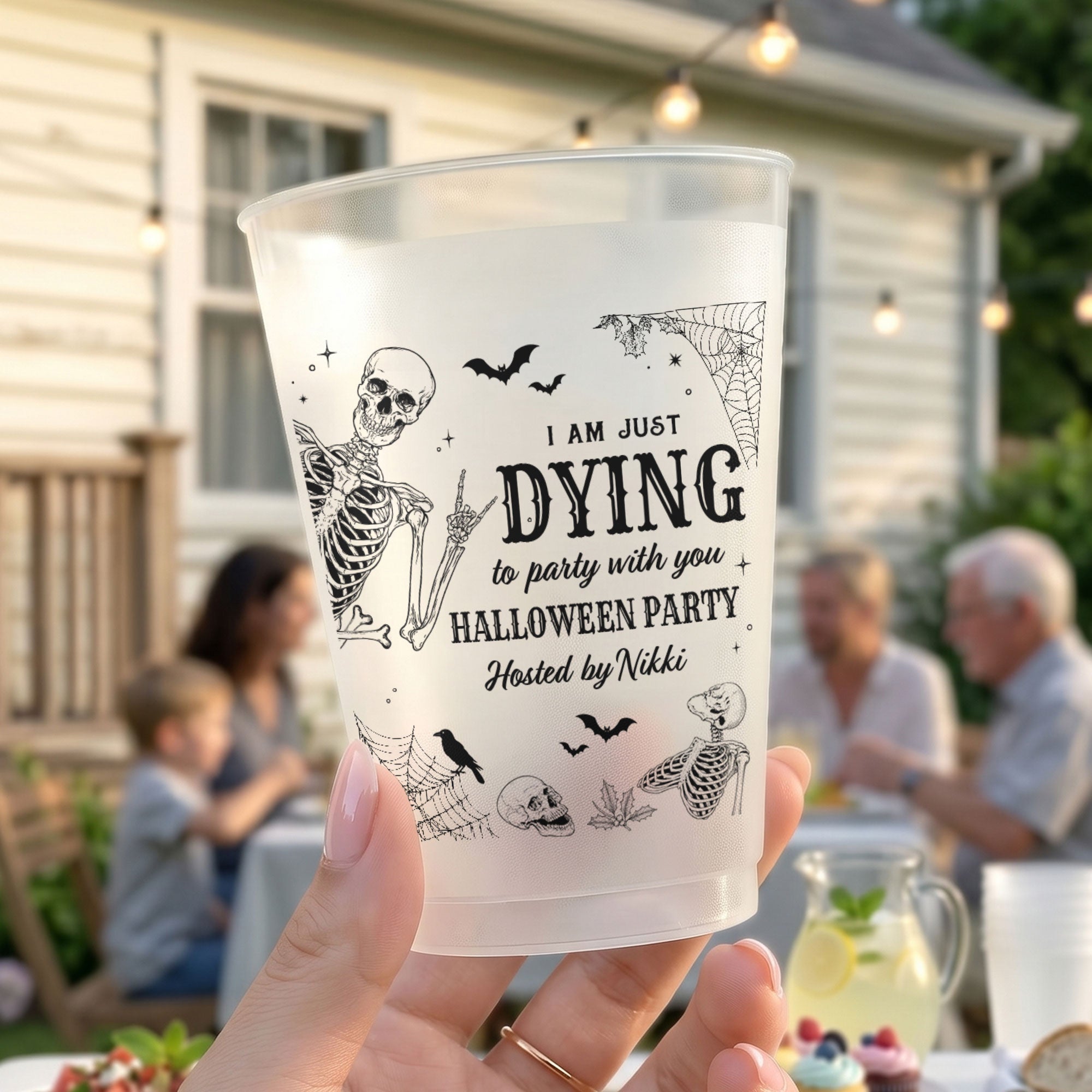 Halloween Party Funny Skeleton Meme - Personalized Cups