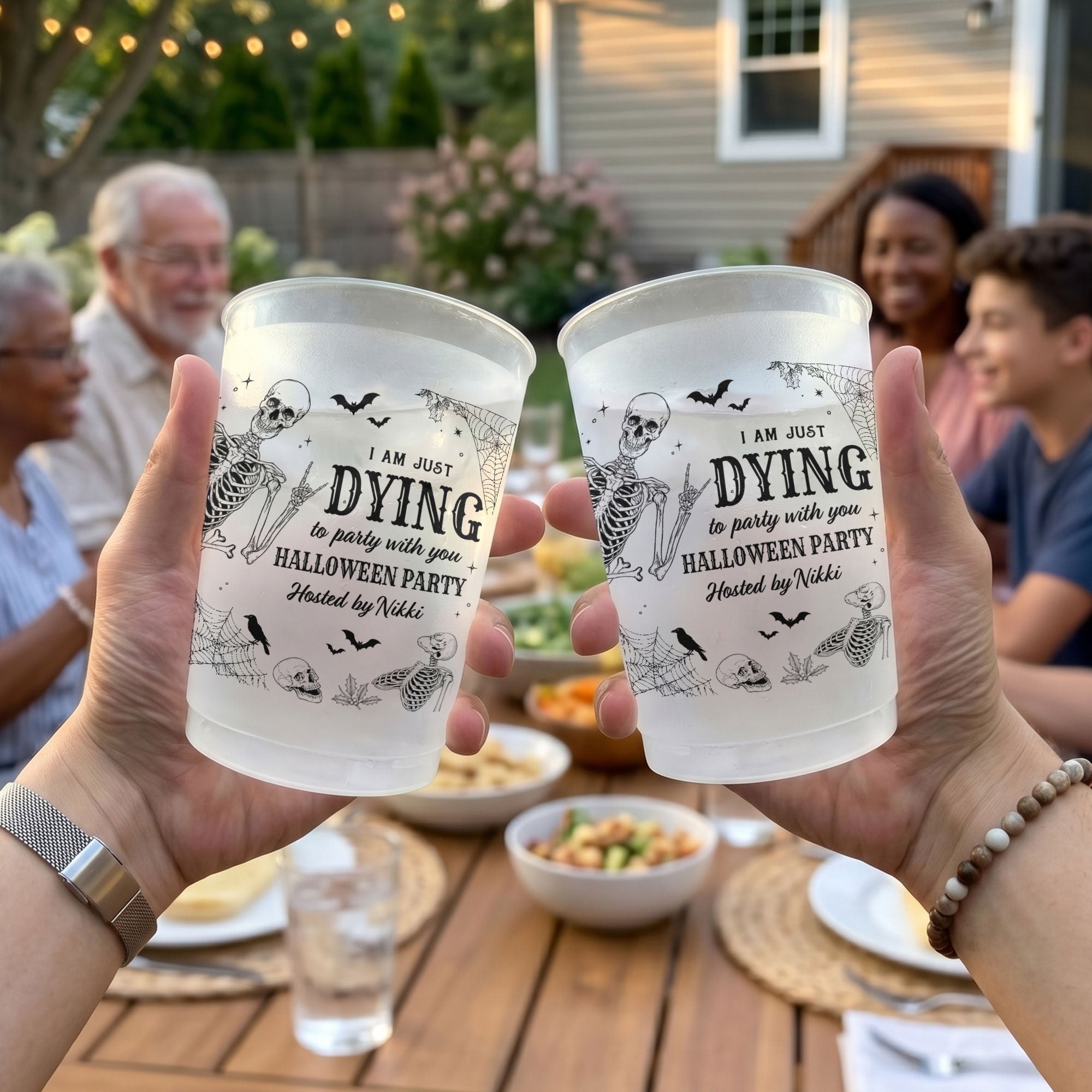 Halloween Party Funny Skeleton Meme - Personalized Cups