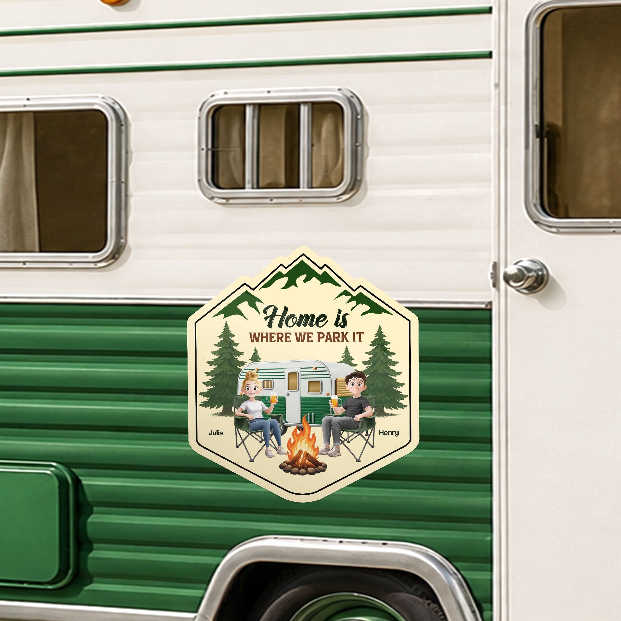Home Is Where We Park It - Personalized Bumper Sticker