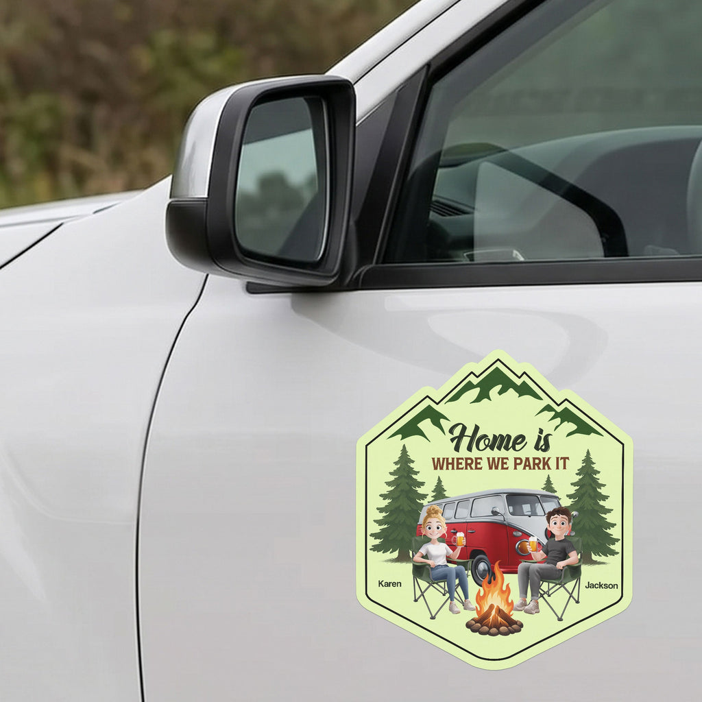 Home Is Where We Park It - Personalized Bumper Sticker