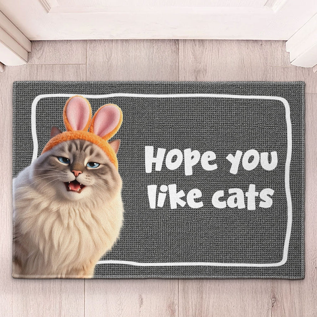 Hope You Like Cats, Dogs - Cartoon Your Pet - Personalized Doormat