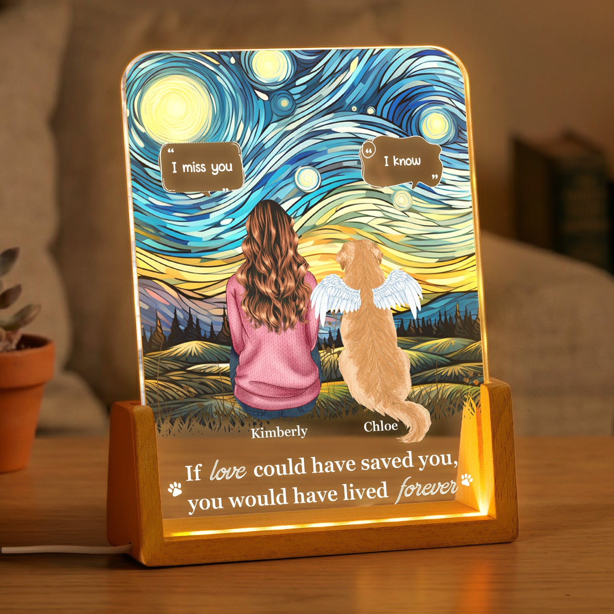 I Miss You Pet Loss Your Light Will Always Shine In My Heart - Personalized Night Light