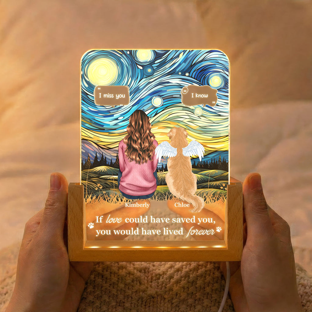 I Miss You Pet Loss Your Light Will Always Shine In My Heart - Personalized Night Light