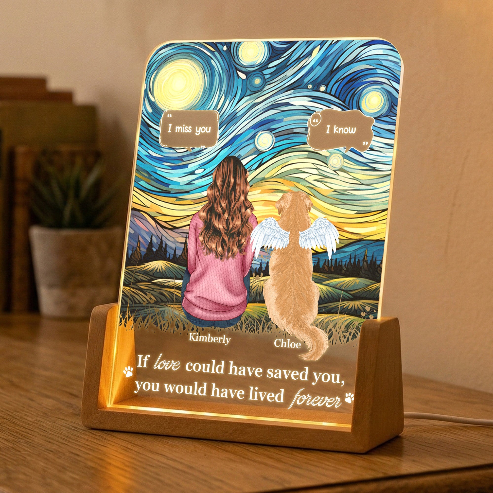 I Miss You Pet Loss Your Light Will Always Shine In My Heart - Personalized Night Light