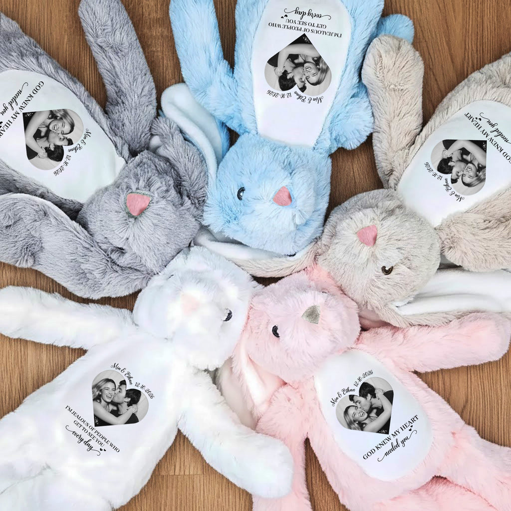 I’m Jealous Of People Who Get To See You Every Day - Long Distance Couples - Personalized Bunny Plush