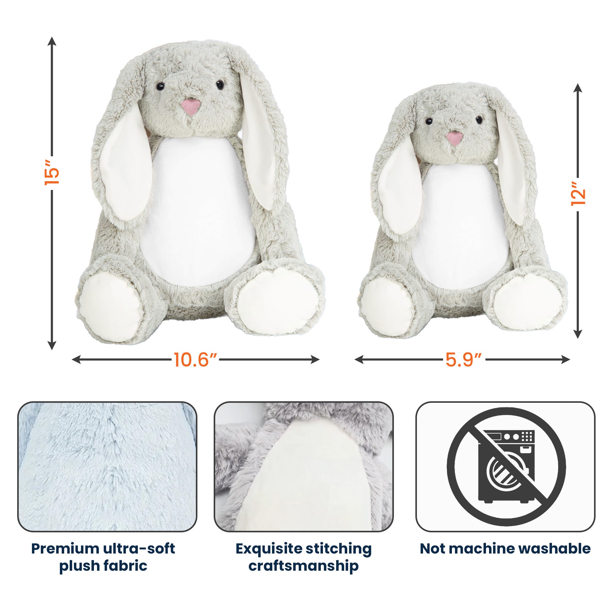 I’m Jealous Of People Who Get To See You Every Day - Long Distance Couples - Personalized Bunny Plush