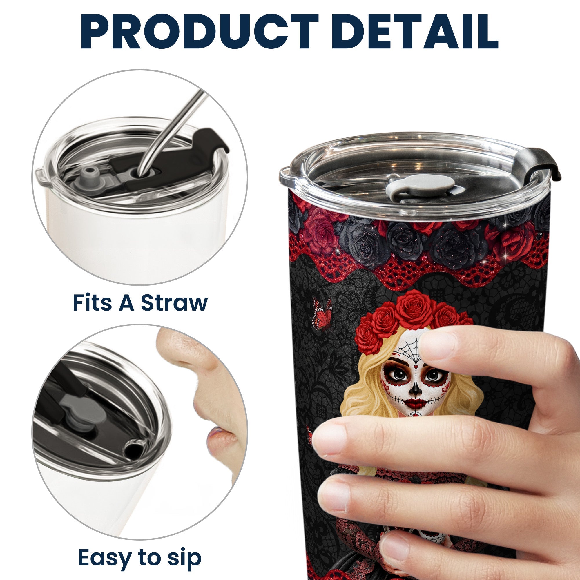 I'm Not Sugar & Spice And Everything Nice Day Of The Dead - Personalized Tumbler