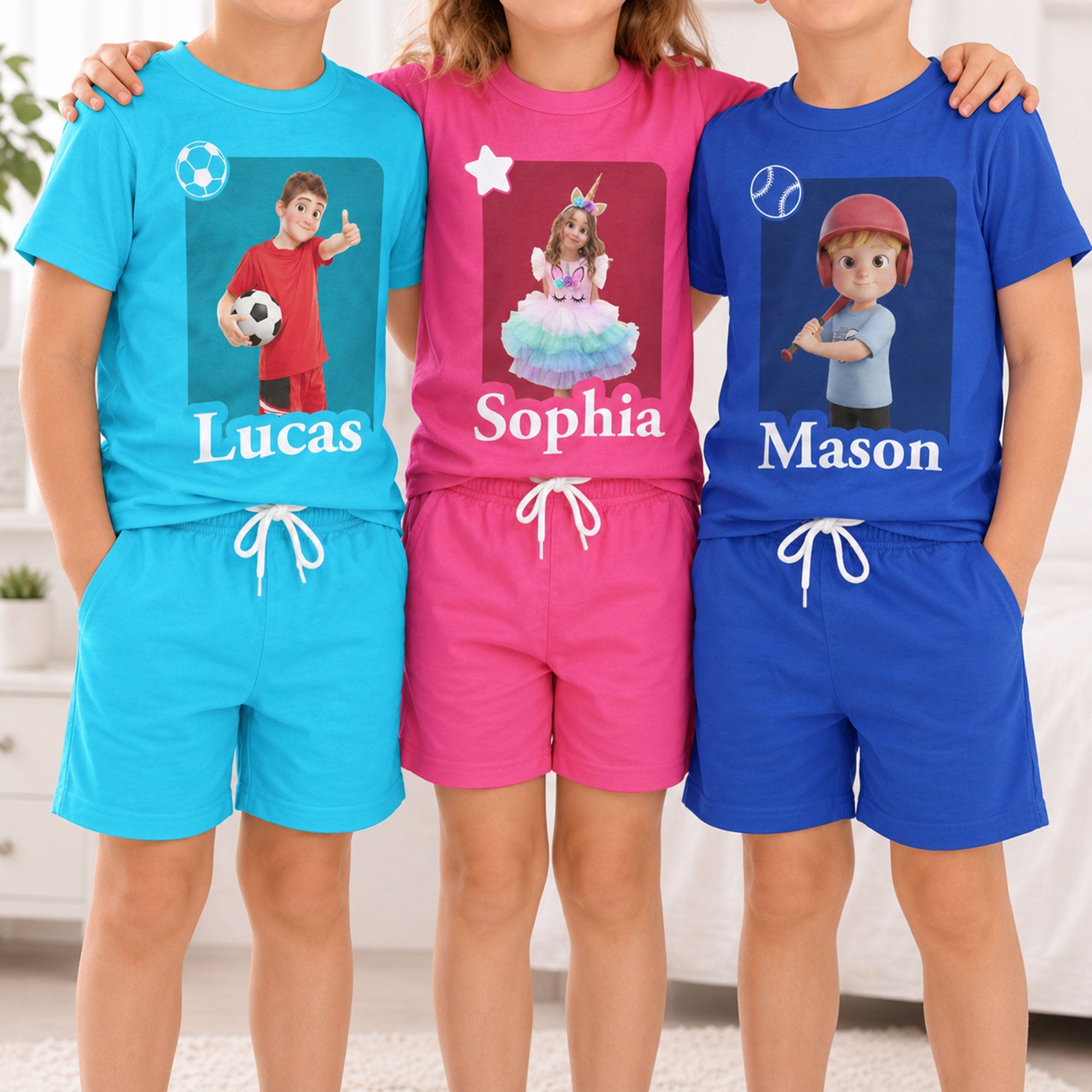 Kid Cartoon Character Toy Box - Personalized Kids Clothing Set