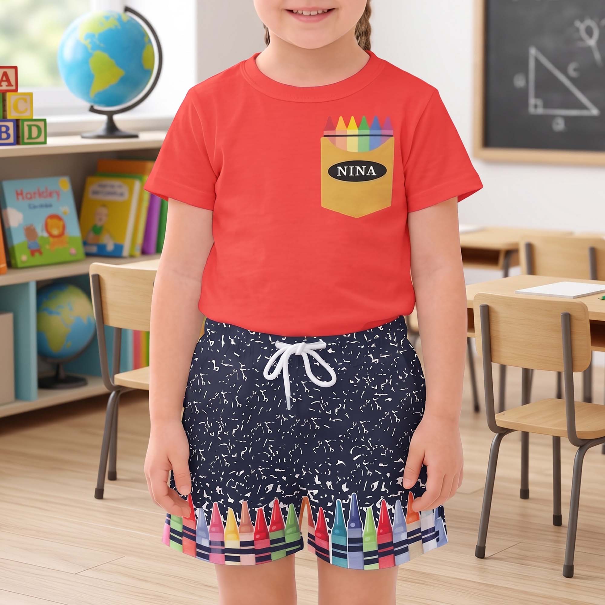 Kid Crayon Design - Personalized Kids Clothing Set