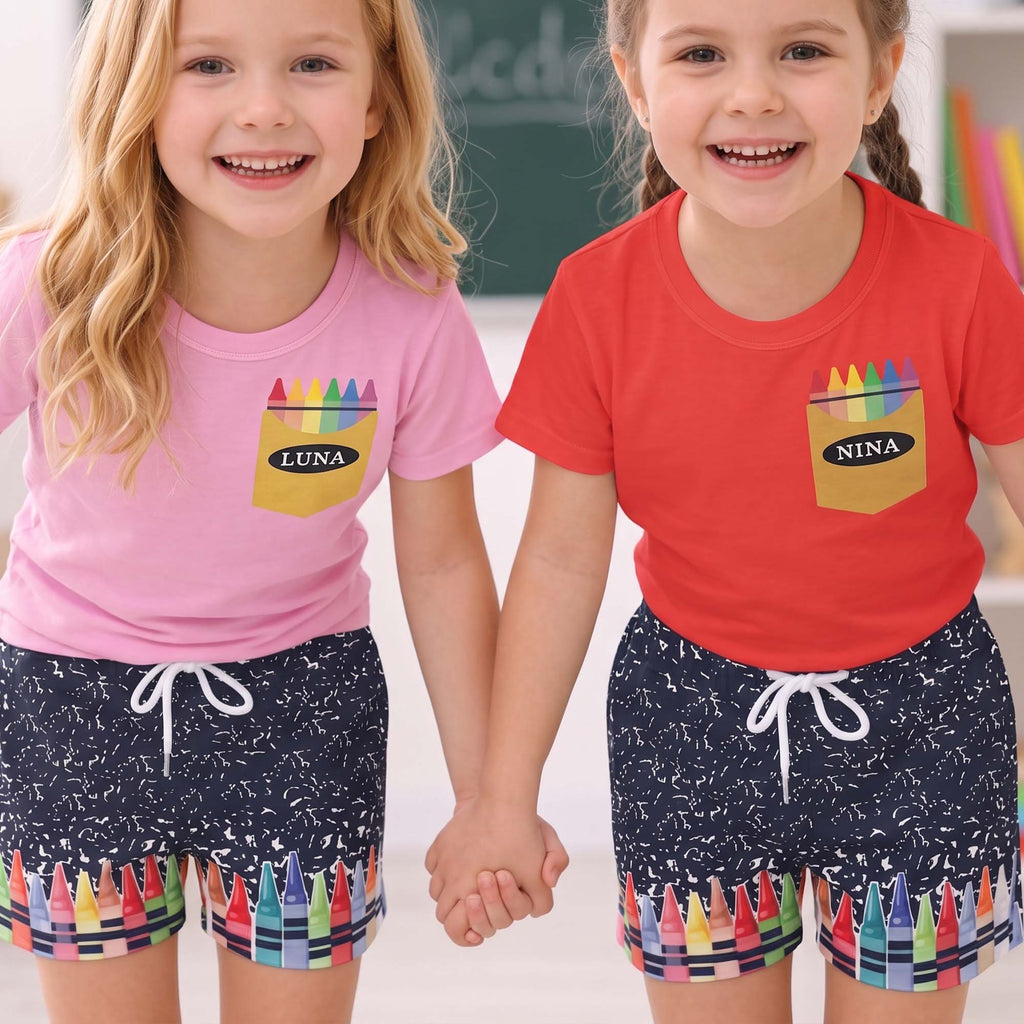 Kid Crayon Design - Personalized Kids Clothing Set