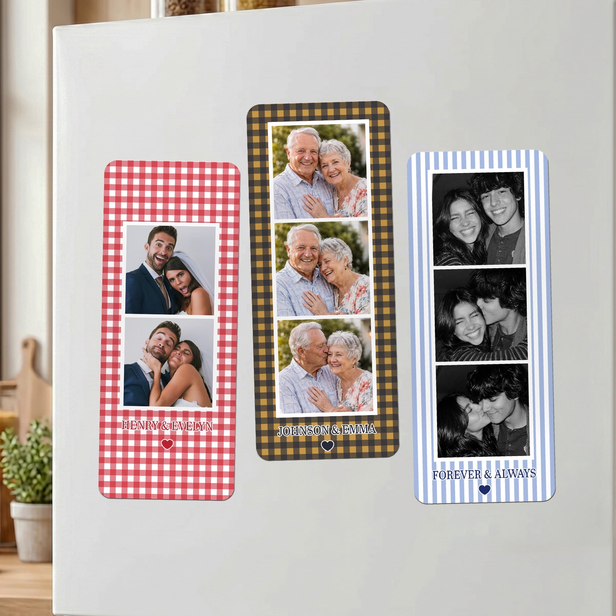 Mini Photo Booth Strip Couple - Personalized Magnet