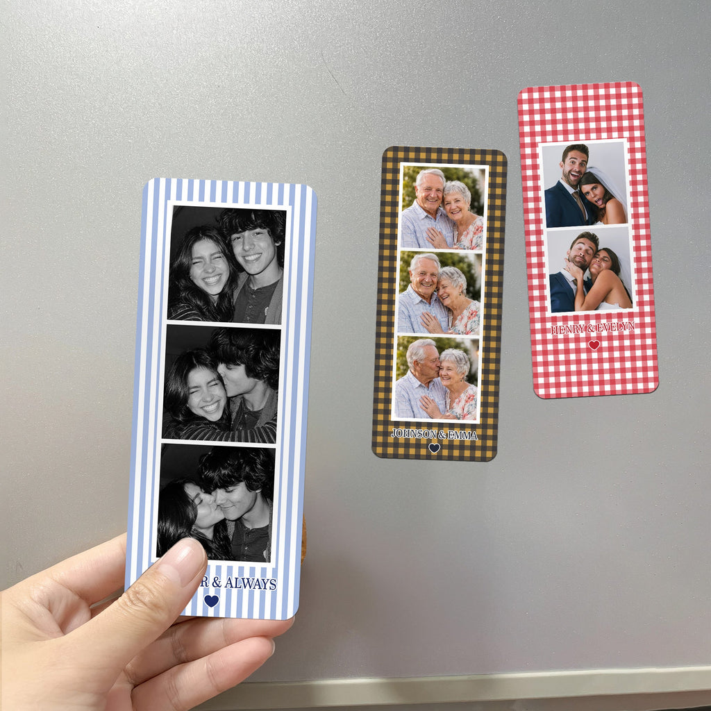 Mini Photo Booth Strip Couple - Personalized Magnet