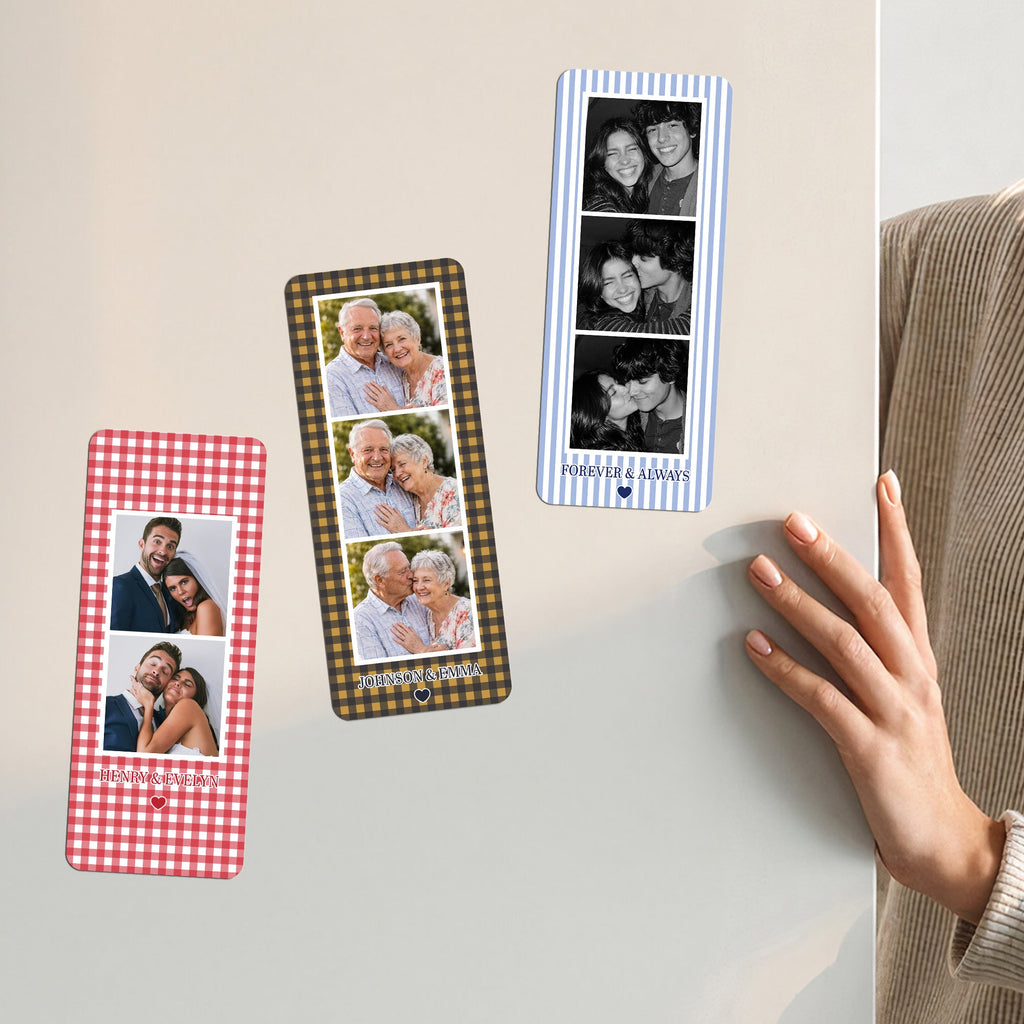 Mini Photo Booth Strip Couple - Personalized Magnet