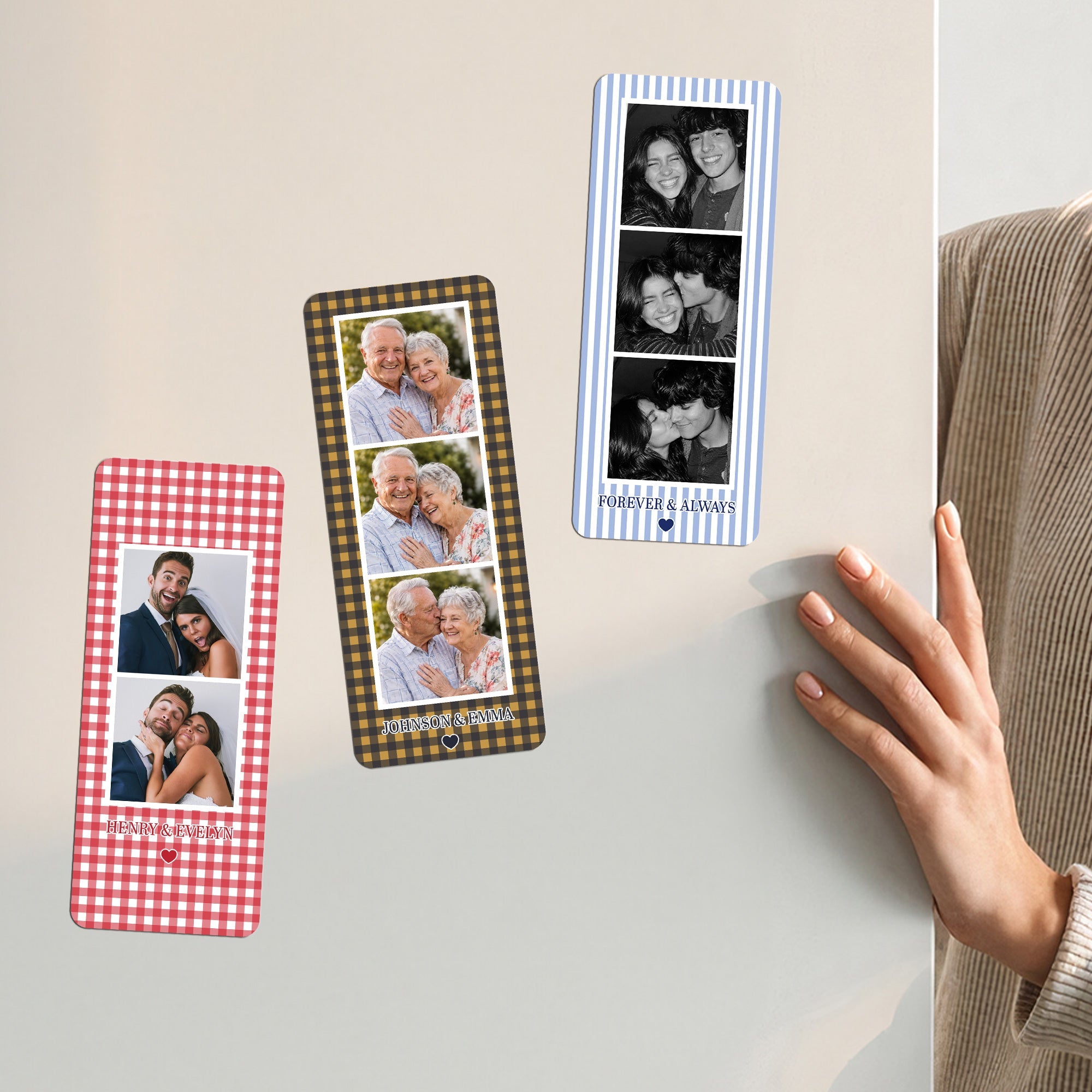 Mini Photo Booth Strip Couple - Personalized Magnet