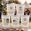Mommy & Daddy Got Married Custom Pet Portrait Watercolor Wedding Favors - Personalized Cups