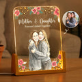 Mother & Daughter Forever Linked Together Custom Photo - Personalized Night Light